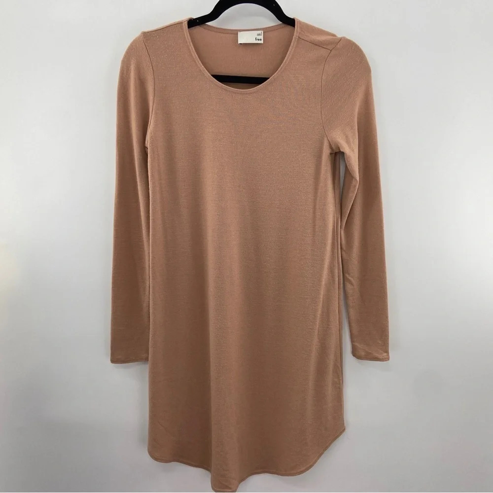 Aritzia Wilfred Free Neutral Tan Scoop Neck Lightweight Sweater Dress Size Small - Picture 4 of 8